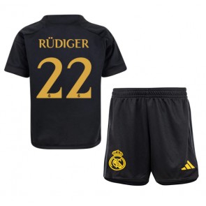 Real Madrid Antonio Rudiger #22 Replica Third Stadium Kit for Kids 2023-24 Short Sleeve (+ pants)